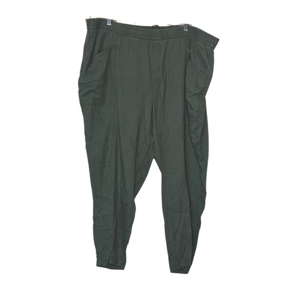 Old Navy Olive Green Linen Pants - Picture 1 of 3